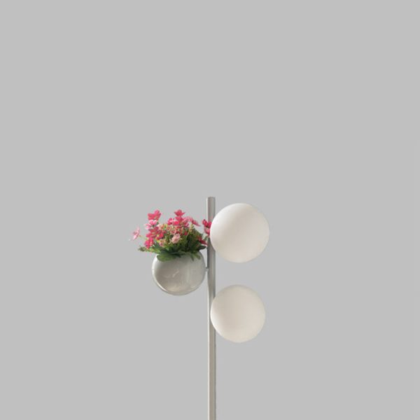 Contemporary Creative Flowerpot Decor PE Globe Shade LED Waterproof Standing Floor Lamp For Outdoor Patio - Image 8