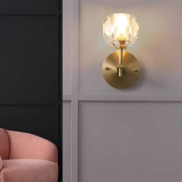 Ball-shaped LED Crystal Gold Postmodern Plug in Sconce Lighting Wall Lamp - Image 9