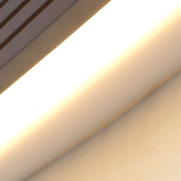 Traditional Chinese Striped Wood Cuboid LED Vanity Mirror Front Wall Sconce Lamp For Bathroom - Image 9