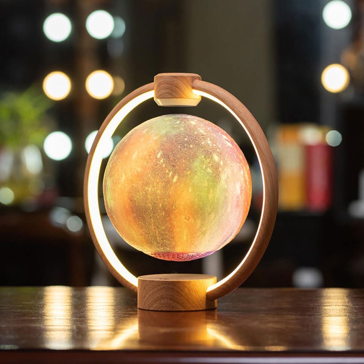 Creative Maglev Moon Design LED Colorful Light Night Light Table Lamp - Image 15