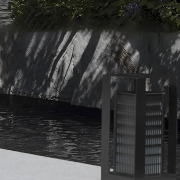Solar Metal Square Shape Outdoor LED Lawn Patio Floor Lamp - Image 8