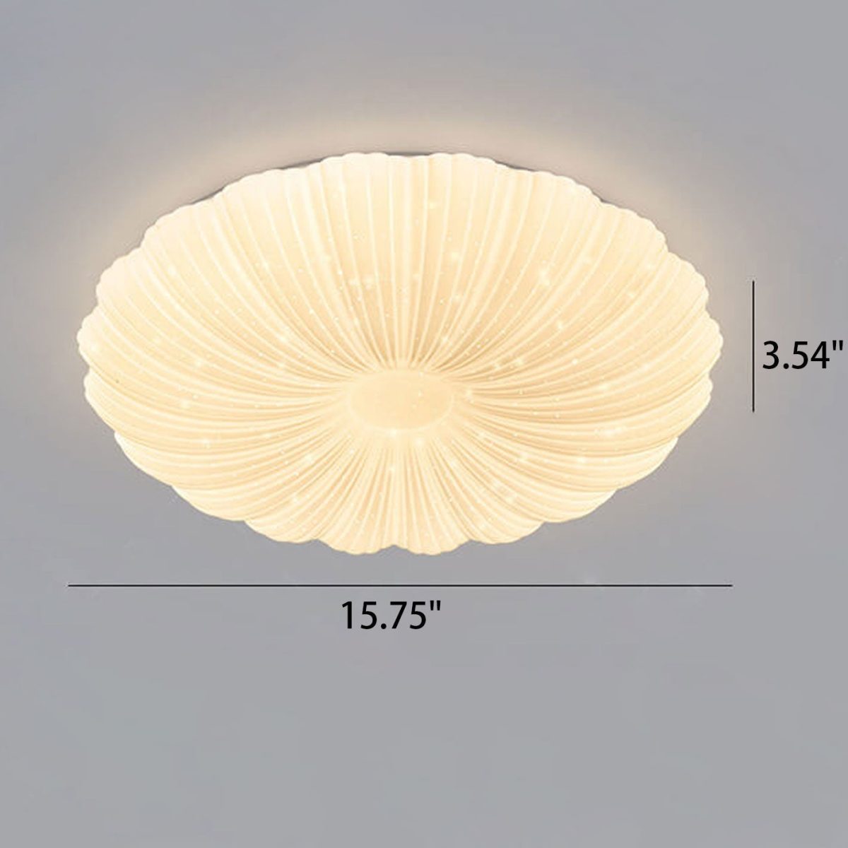 Modern Minimalist Shell Acrylic Round LED Flush Mount Ceiling Light - Image 8