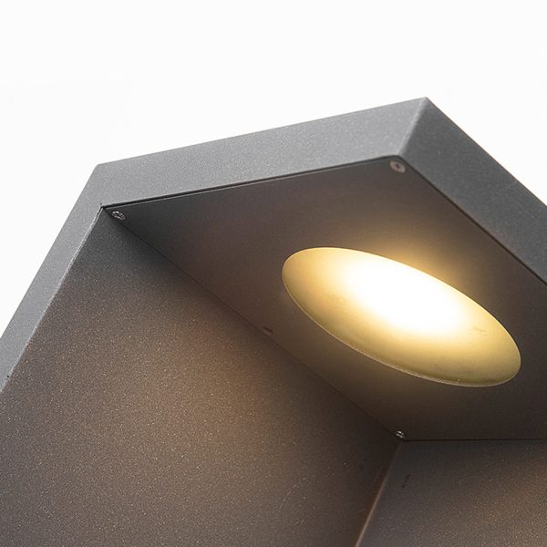 Half-Cut Rectangular Fixture Modern Outdoor Path Light in Gray, LED 4.5W, IP54 Waterproof - Image 13