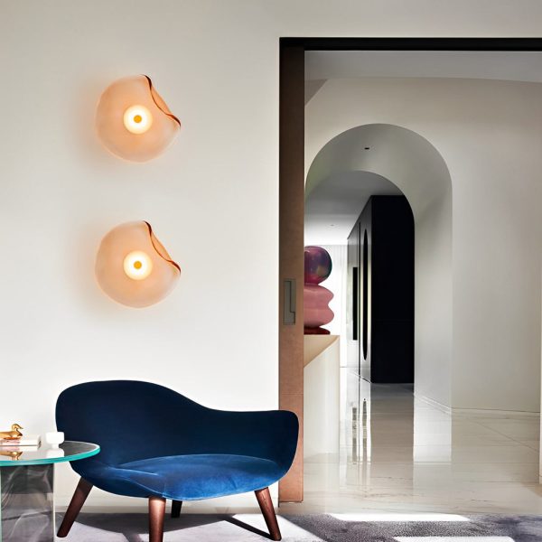 Irregular Round Glass Creative Postmodern Wall Lamp Wall Sconce Lighting - Image 4