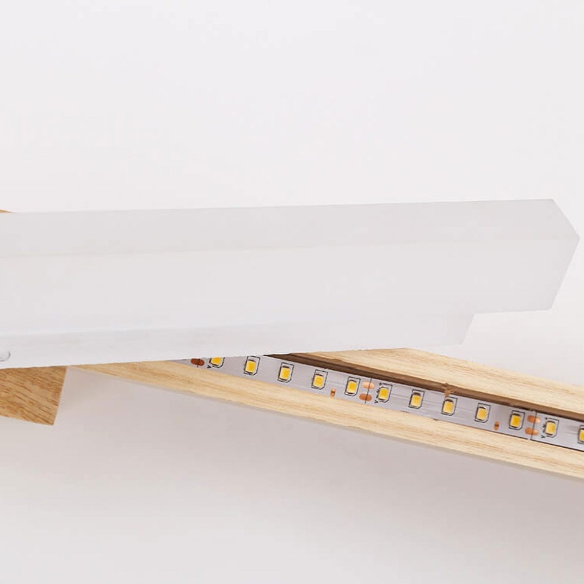 Nordic Minimalist Log Strip Vanity Light LED Wall Sconce Lamp - Image 13