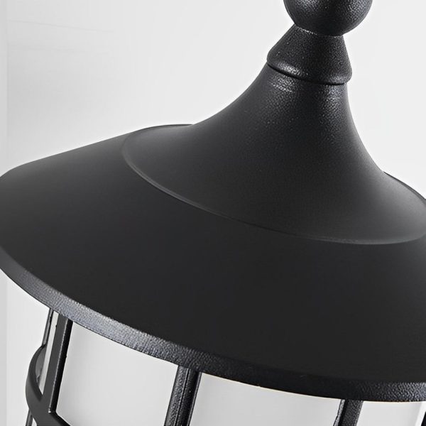 Retro Round Three Step Dimming Black European-style Solar Wall Sconces - Image 13