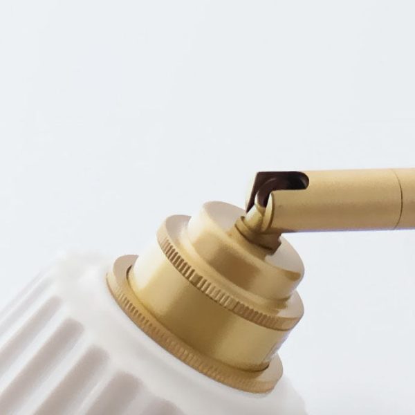 Modern Minimal Brass Ceramic 1-Light Wall Sconce Lamp - Image 11