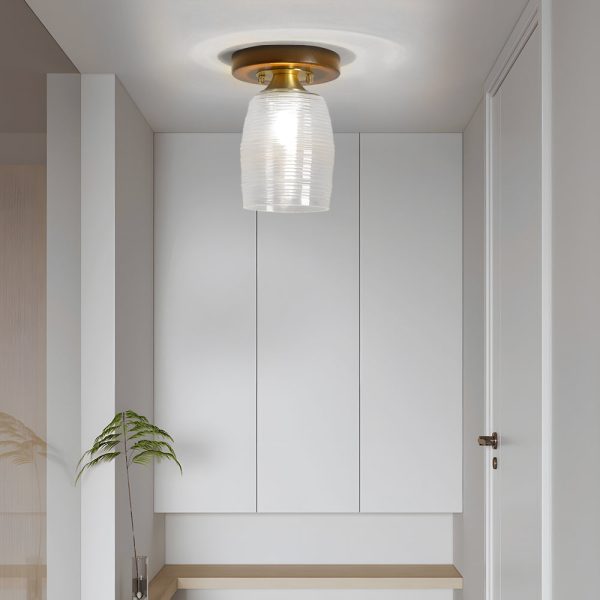 Square Iron Frame American Country Style Ceiling Light Fixture - Image 2