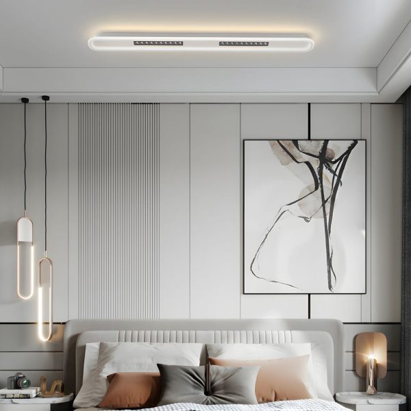 Simple Rounded Rectangular Three Step Dimming Modern Ceiling Light Fixture - Image 6