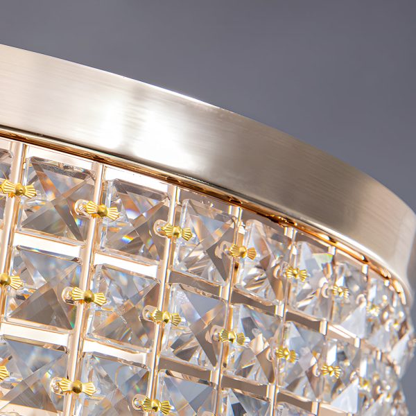 19'' Round Crystal Pendants LED Ceiling Lights Fixture Ceiling Lamp - Image 7
