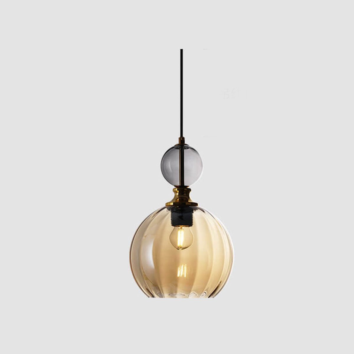 Danish Creative Stripes Glass Round 1/3 Light Chandelier - Image 9
