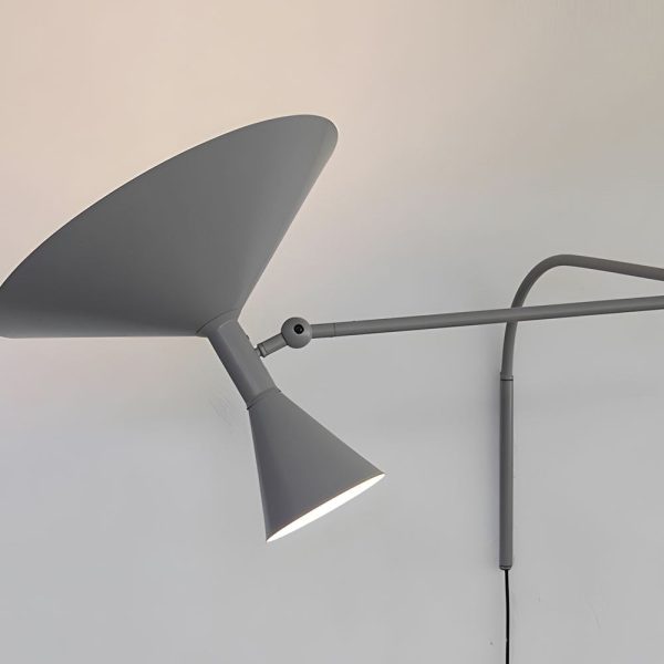 Marseille Swing Arm Wall Lamp Adjustable Long Metal Arm Trumpet Sconce - Image 7