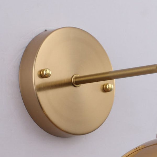 Modern Simple Iron Plated Brass Cone Round 1-Light Wall Sconce Lamp - Image 11