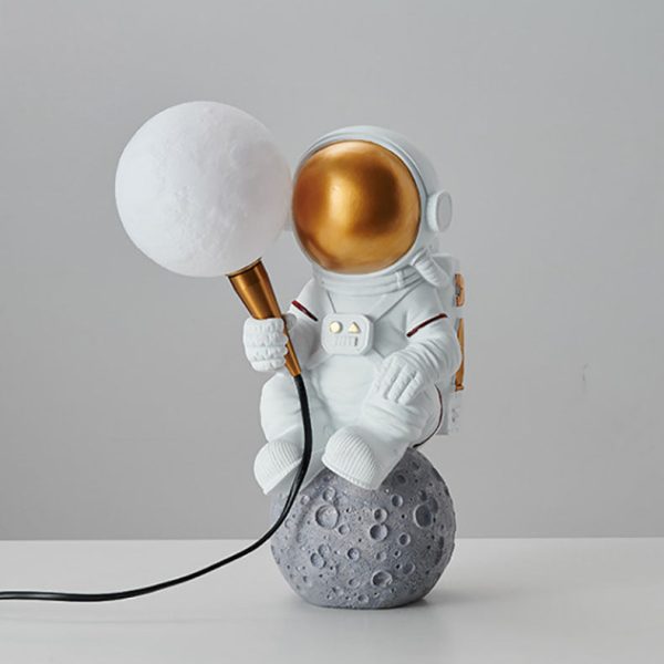 Contemporary Creative Cartoon Astronaut Resin ABS 1-Light Wall Sconce Lamp For Bedroom - Image 11