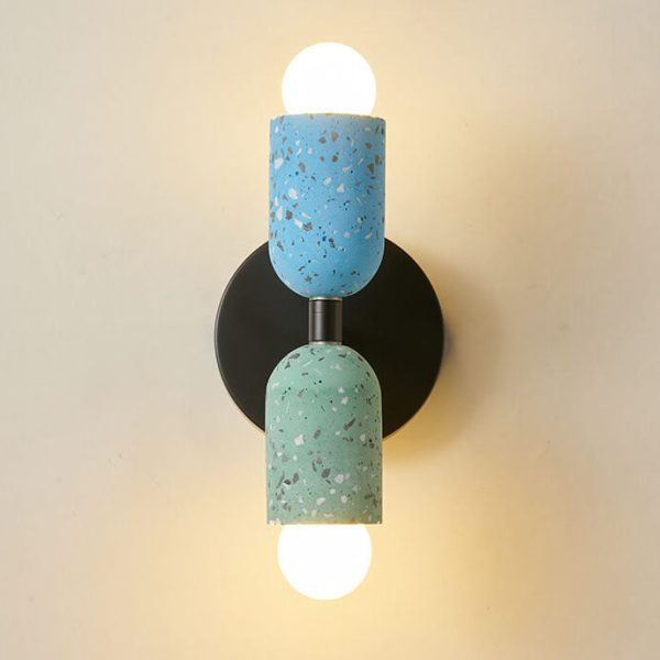 Modern Japanese Wabi-Sabi Iron Cement 2-Light Wall Sconce Lamp - Image 13