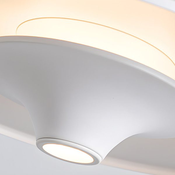 13.8'' 1-Light Round UFO Pendant Lights LED Metal Hanging Lighting Small Spaceship Pendant Lamp for Bar - Image 8