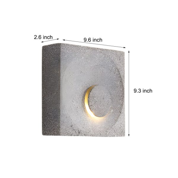 Frosted Cement Eclipse LED Wall Light - Image 9