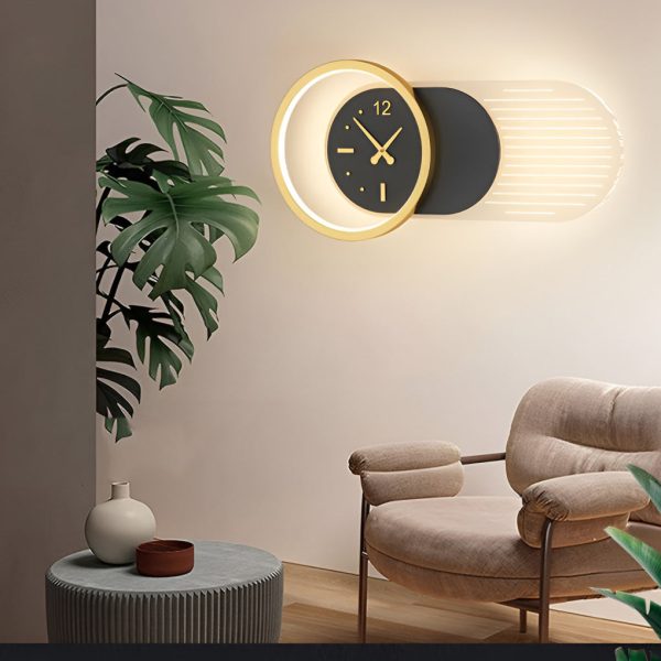 Creative Mute Clock Shaped LED Nordic Wall Lamp Wall Sconce Lighting - Image 13