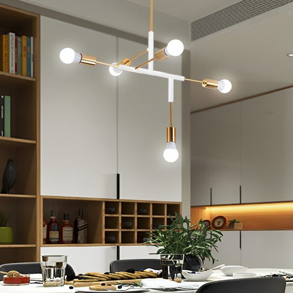 5 Lights LED Creative Branch Electroplated Iron Modern Chandelier Ceiling Lights - Image 10