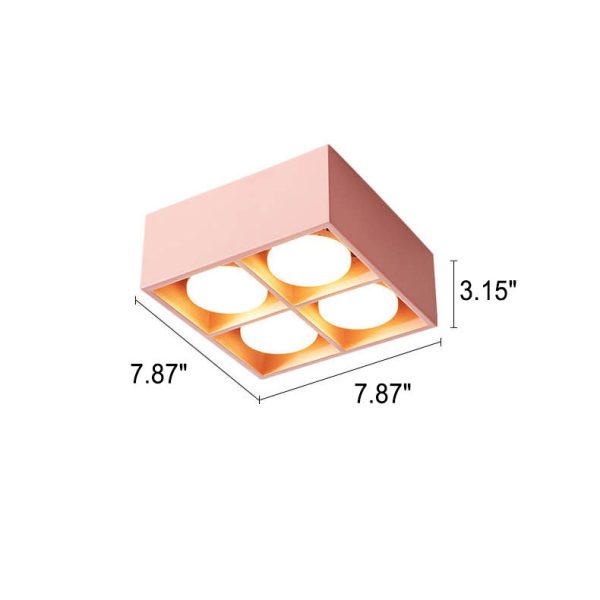 Minimalist Square Box Spotlight Iron LED Flush Mount Ceiling Light - Image 9