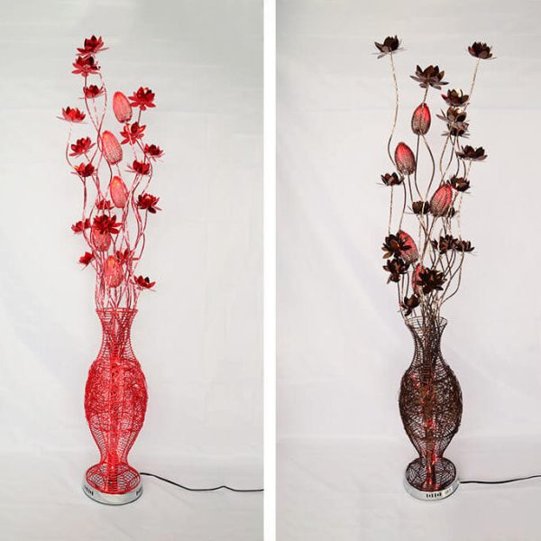 European Style Vase Flower Design Aluminum LED Standing Floor Lamp - Image 21