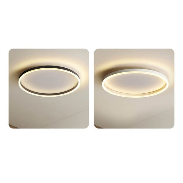 Nordic Minimalist Circle Ring Iron Acrylic LED Flush Mount Ceiling Light - Image 14