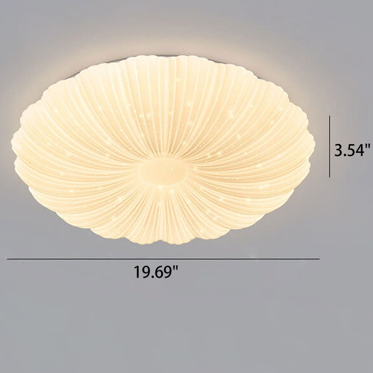 Modern Minimalist Shell Acrylic Round LED Flush Mount Ceiling Light - Image 11
