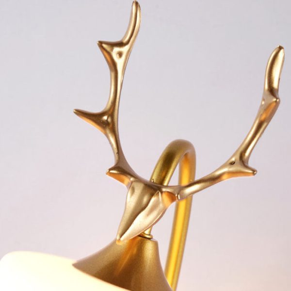 Nordic Creative Antler Glass Cone Shade 1-Light Wall Sconce Lamp - Image 11