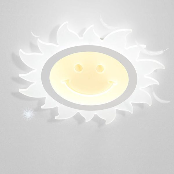 Creative Cartoon Smiley Sun LED Flush Mount Ceiling Light - Image 2