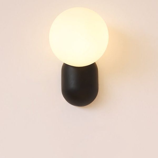 Macaron Cream Style Resin Glass Ball 1-Light Wall Sconce Lamp - Image 16