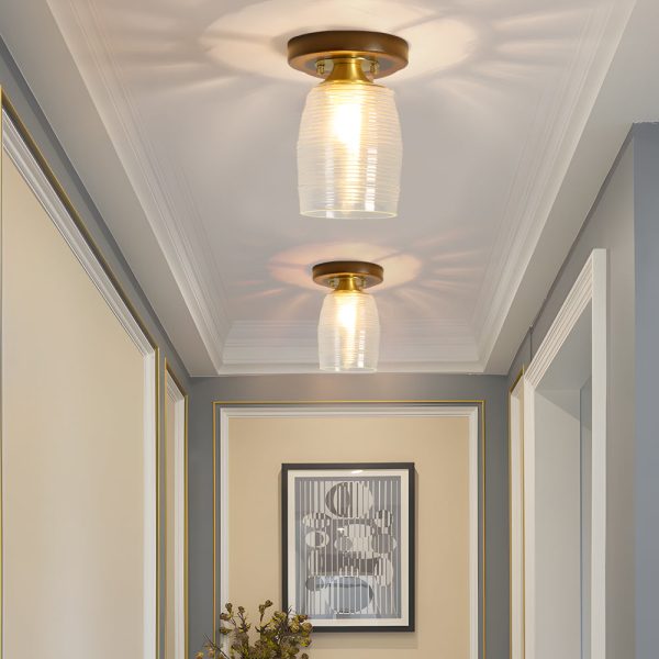 Square Iron Frame American Country Style Ceiling Light Fixture - Image 11