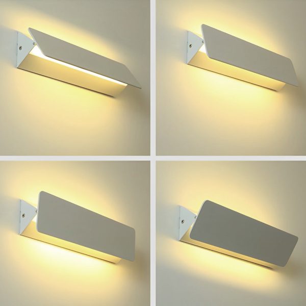 270?? Rotatable Adjustable Rectangular Strip LED White Nordic Wall Lamp - Image 8