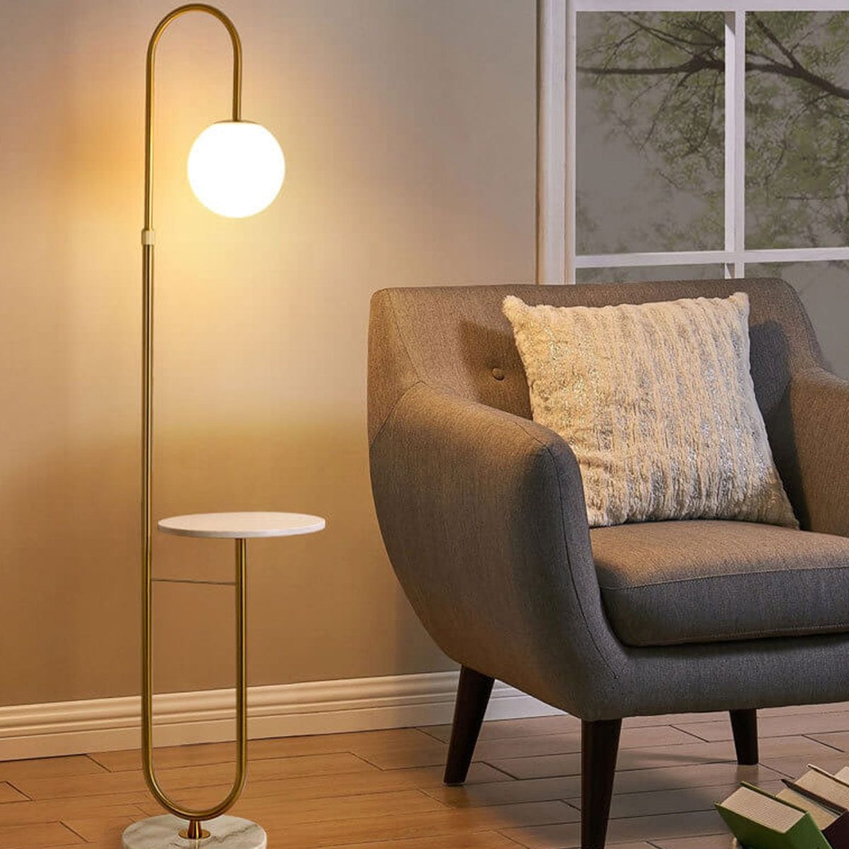 Nordic Minimalist Iron Marble  Table LED Standing Floor Lamp - Image 16