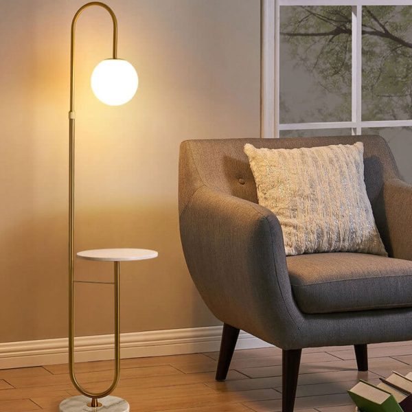Nordic Minimalist Iron Marble  Table LED Standing Floor Lamp - Image 16