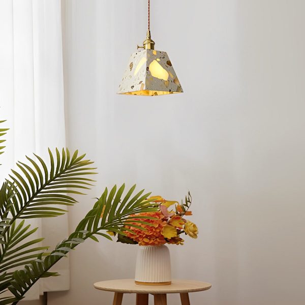 Retro Creative Terrazzo Concrete Eye Protection Nordic LED Chandelier - Image 8