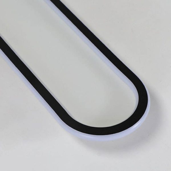 Modern Minimalist Long Iron Silicone LED Flush Mount Ceiling Light For Bedroom - Image 8