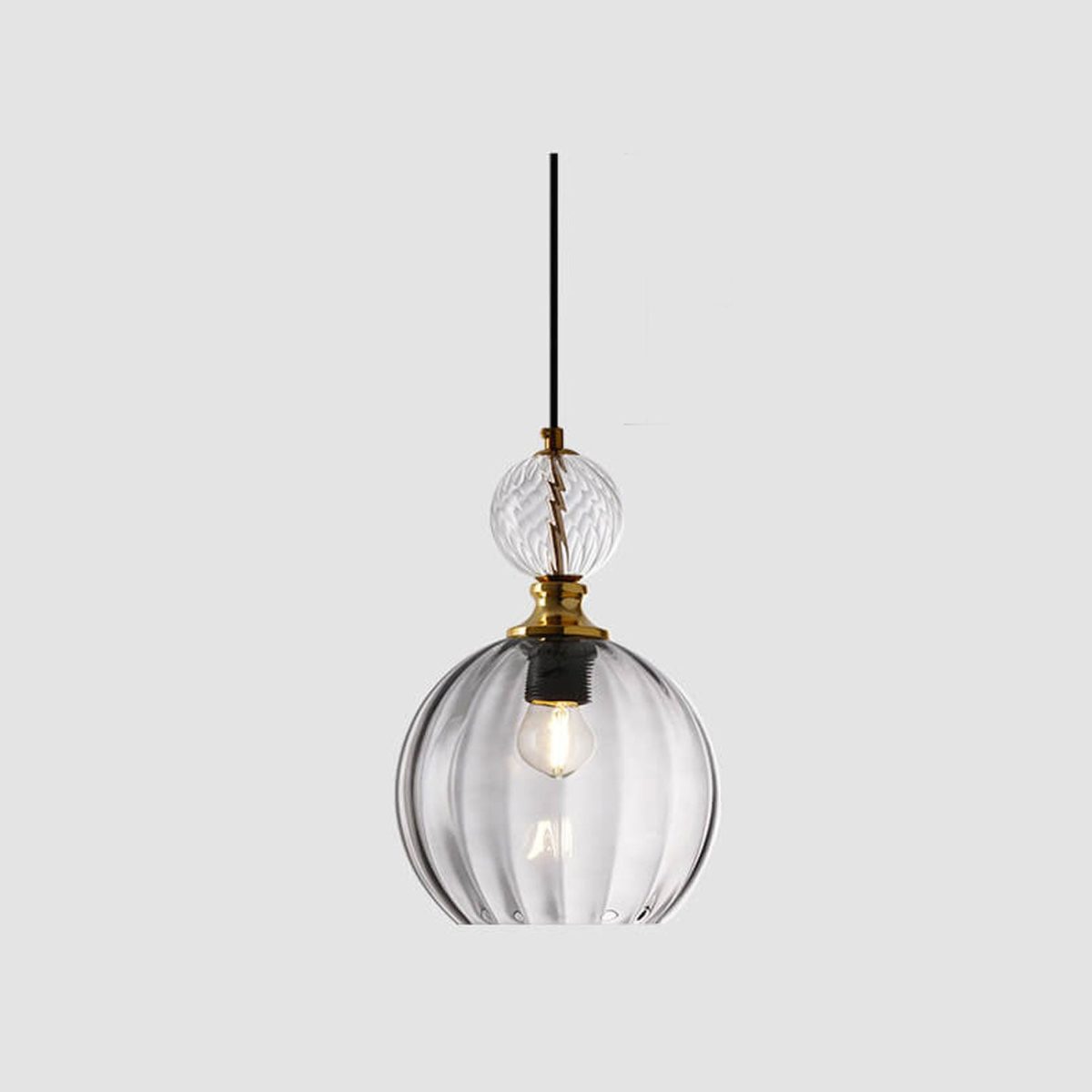 Danish Creative Stripes Glass Round 1/3 Light Chandelier - Image 10