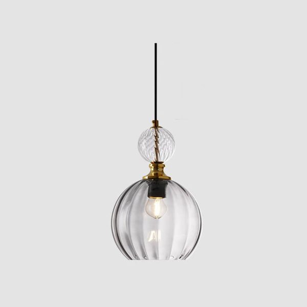 Danish Creative Stripes Glass Round 1/3 Light Chandelier - Image 10