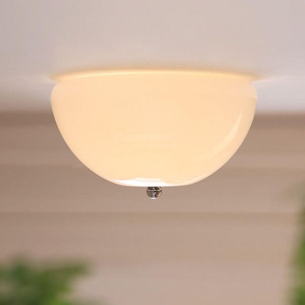 Nordic Minimalist Iron Round Glass Shade 4-Light Flush Mount Ceiling Light - Image 11