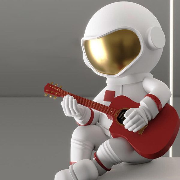 Modern Creative Flying Saucer Space Astronaut Children LED Chandelier - Image 5