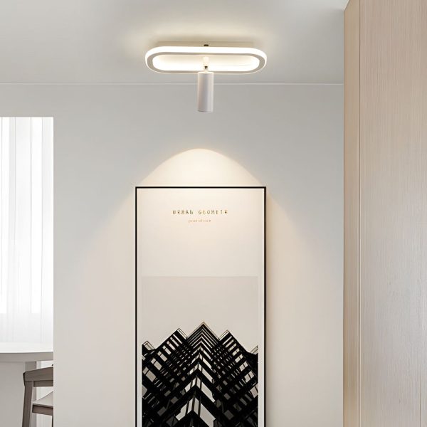 Long Rectangular LED 3 Step Dimming Modern Ceiling Light with Spotlight - Image 4
