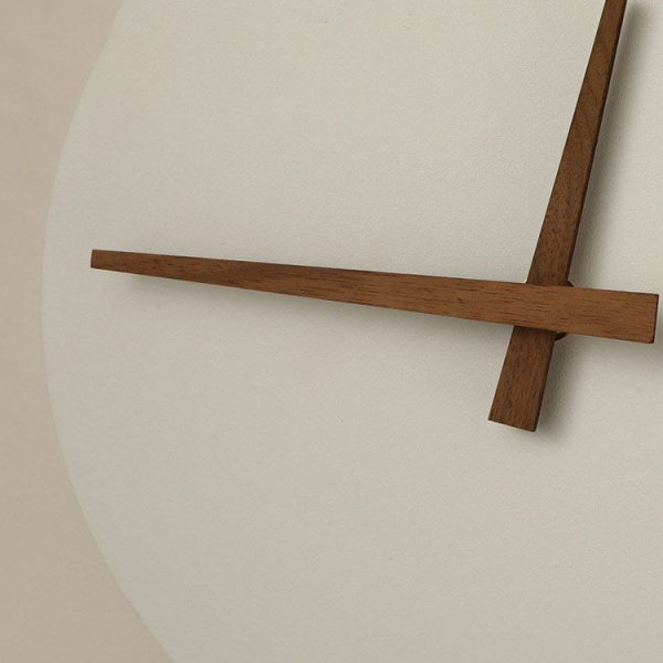 Modern Minimalist Round Iron Acrylic LED Clock Wall Sconce Lamp - Image 4