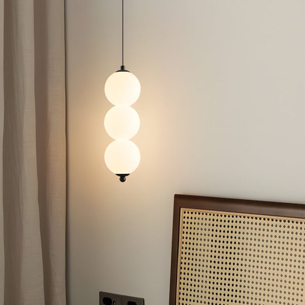 Modern Round String Vertical Balls Pendant Lamp Dimmable LED Chandelier - Image 7