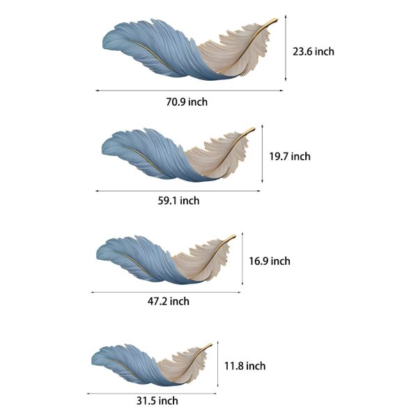 Luxury Creative Feathers USB DC5V Remote Control LED Modern Wall Lights - Image 14