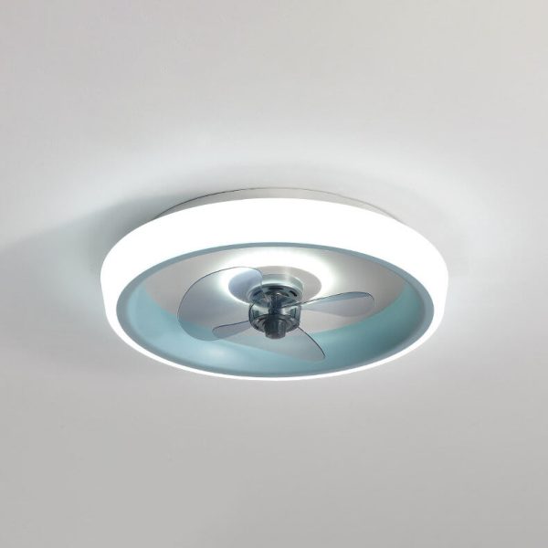 Simple Modern Acrylic Lightweight LED Flush Mount Fan Light - Image 17