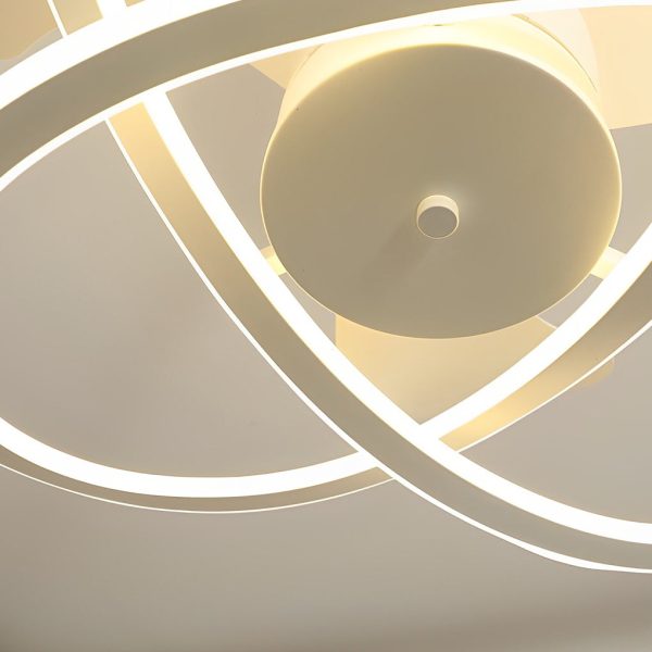 Waves Flower LED Mute Timing Creative Nordic Bladeless Ceiling Fans - Image 14