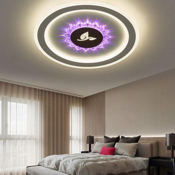 Round Acrylic Simple LED Flush Mount Light - Image 20