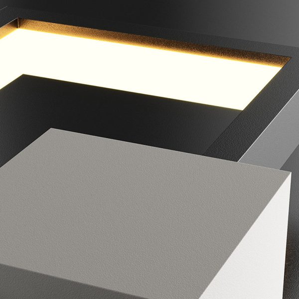 Rectangular Three-color Light LED Nordic Wall Light Fixture Wall Lamp - Image 14