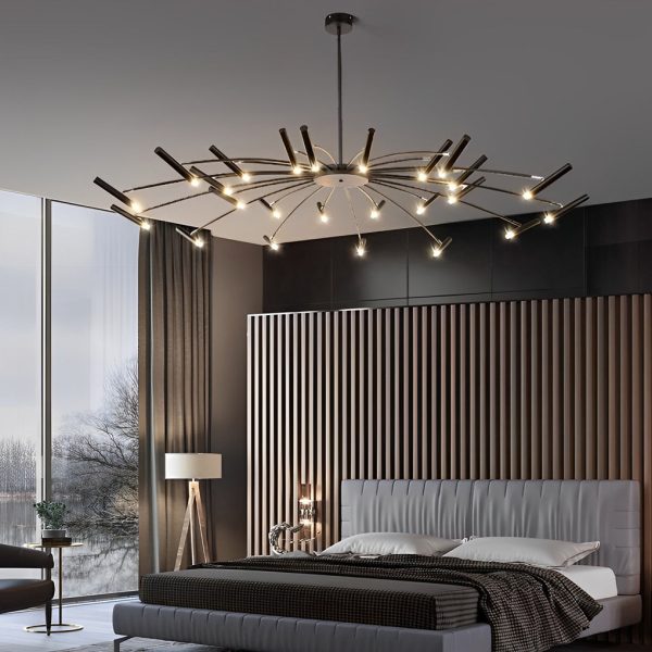 Adjustable Metal DIY Three Step Dimming LED Minimalist Chandelier - Image 5