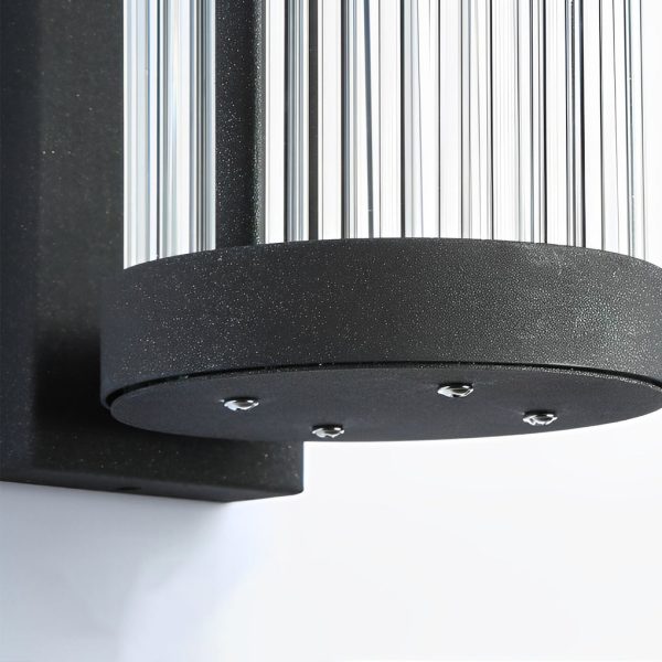Creative Glass Waterproof LED Black Modern Solar Wall Lamp Exterior Lights - Image 14